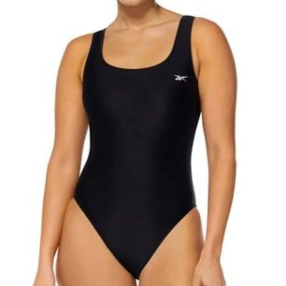 Reebok Scoop-Neck Athletic One-Piece Swimsuit